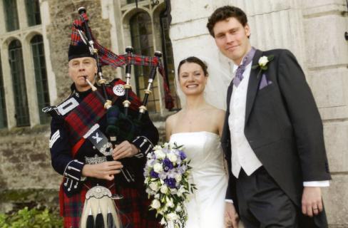 bride groom and piper 2